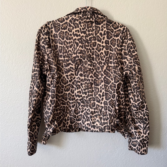 Colleen Lopez Leopard Print Vegan Leather Jacket - Picture 2 of 9